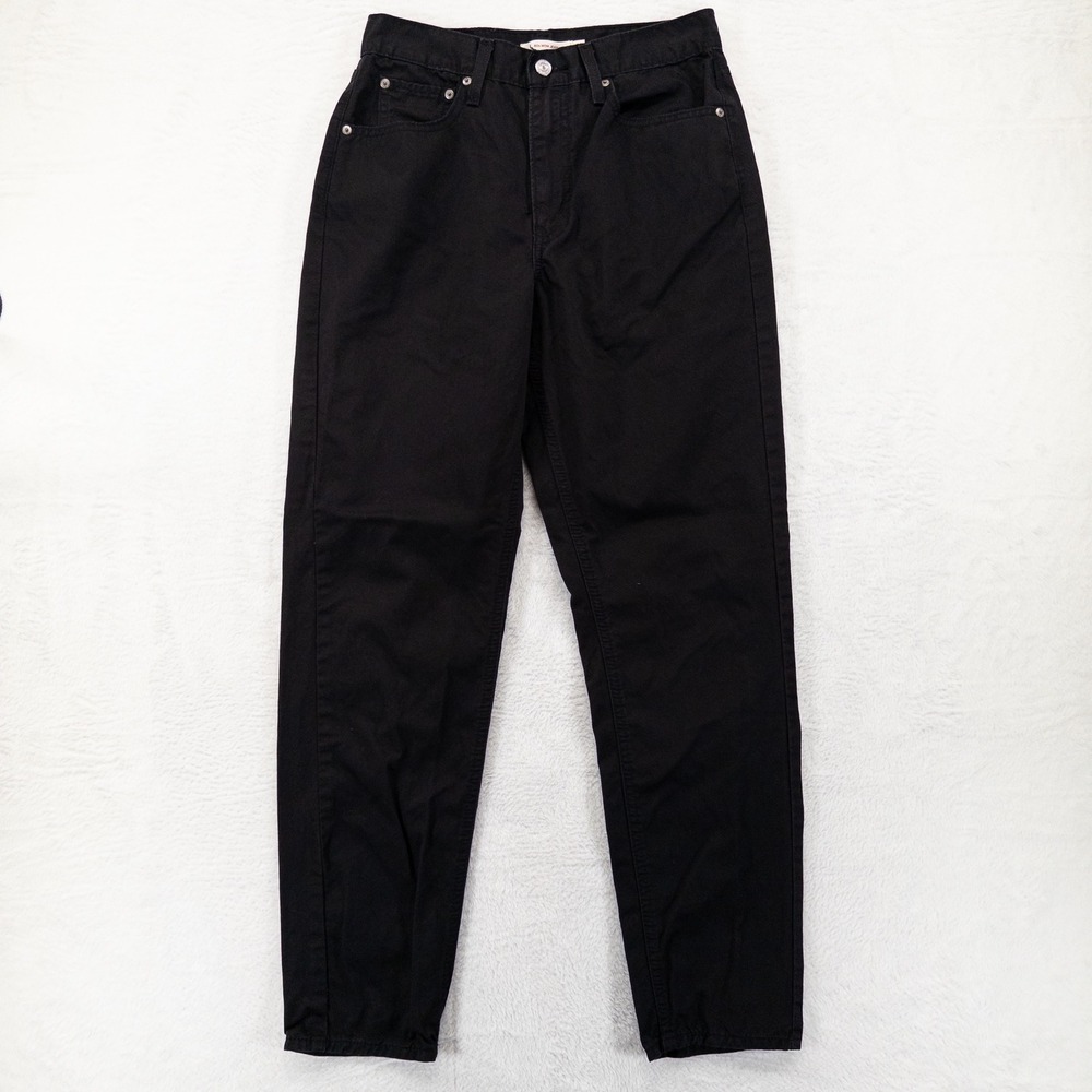 Levi's 80s Mom Jean Womens 29 Black Lightweight 100% Cotton High Rise Tapered